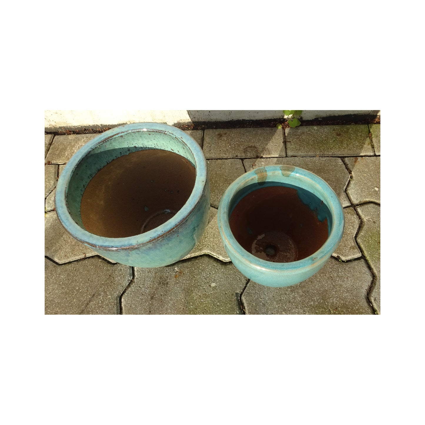 Blumentopf, Pflanzgefäß 2er Set Eiertopf jade, B-Ware. - tucano-hamburg