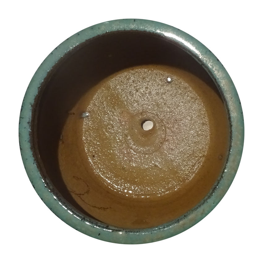 Blumentopf, Pflanzgefäß Snail jade, grün/blau 35x31cm - tucano-hamburg