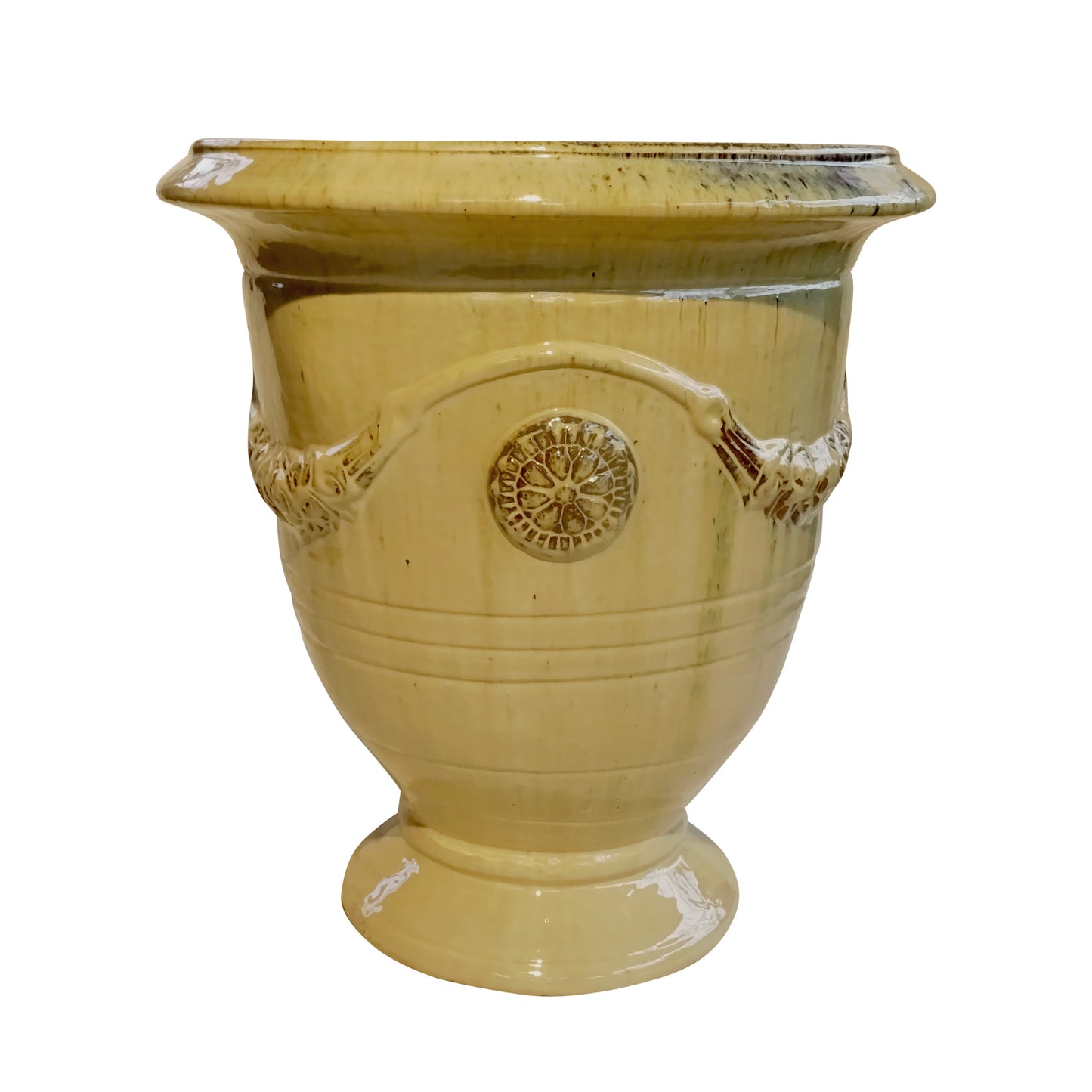 Blumentopf, Pflanzgefäß 4er Set Anduze beige 48x52cm, B-Ware (Speditionsartikel)