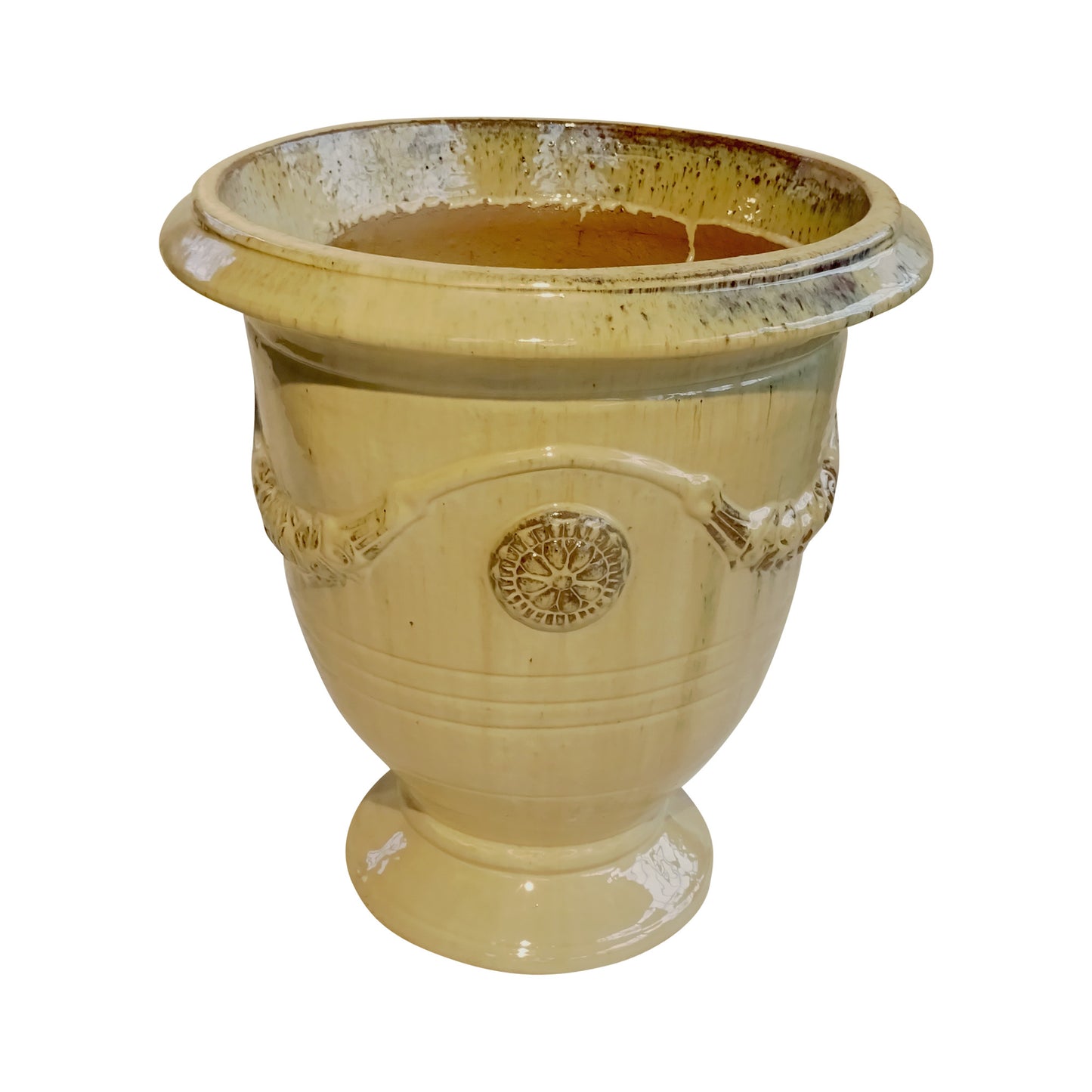 Blumentopf, Pflanzgefäß 4er Set Anduze beige 48x52cm, B-Ware (Speditionsartikel)