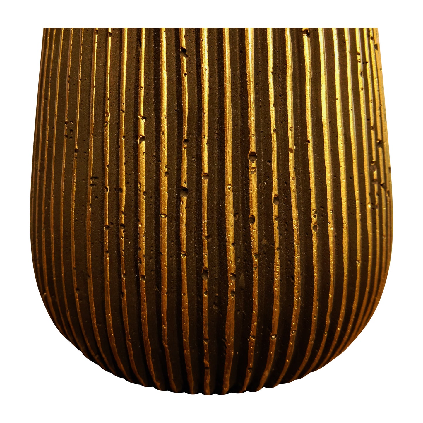 Blumentopf, Pflanzgefäß Barcelona schwarz-gold 11x16cm - tucano-hamburg