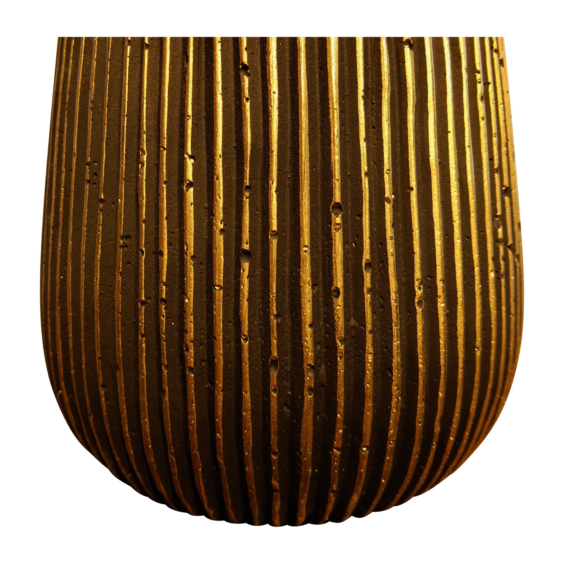 Blumentopf, Pflanzgefäß Barcelona schwarz-gold 11x16cm - tucano-hamburg