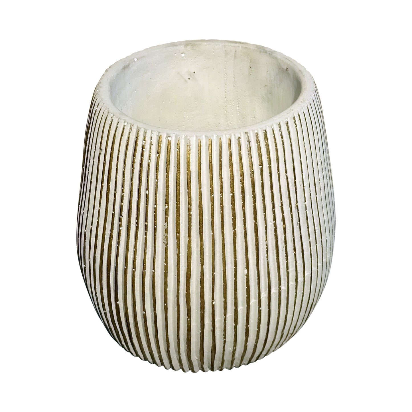 Blumentopf, Pflanzgefäß Barcelona weiß-gold 10x14cm - tucano-hamburg
