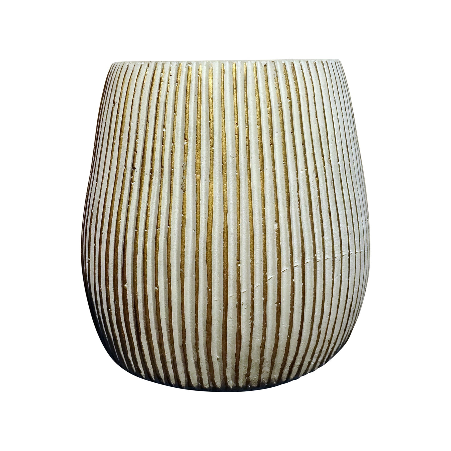 Blumentopf, Pflanzgefäß Barcelona weiß-gold 10x14cm - tucano-hamburg