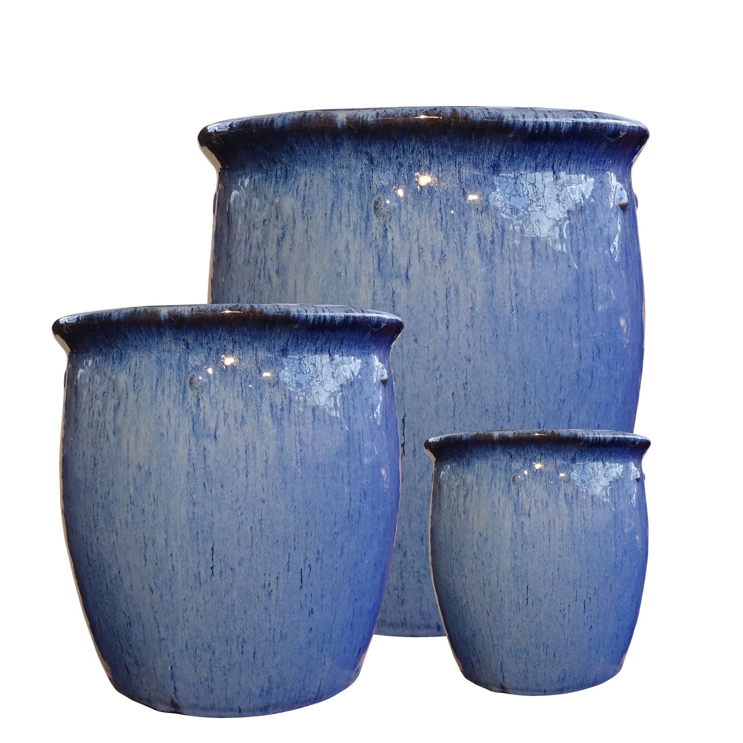 Blumentopf, Pflanzgefäß Bordo blau 27x28cm - tucano-hamburg
