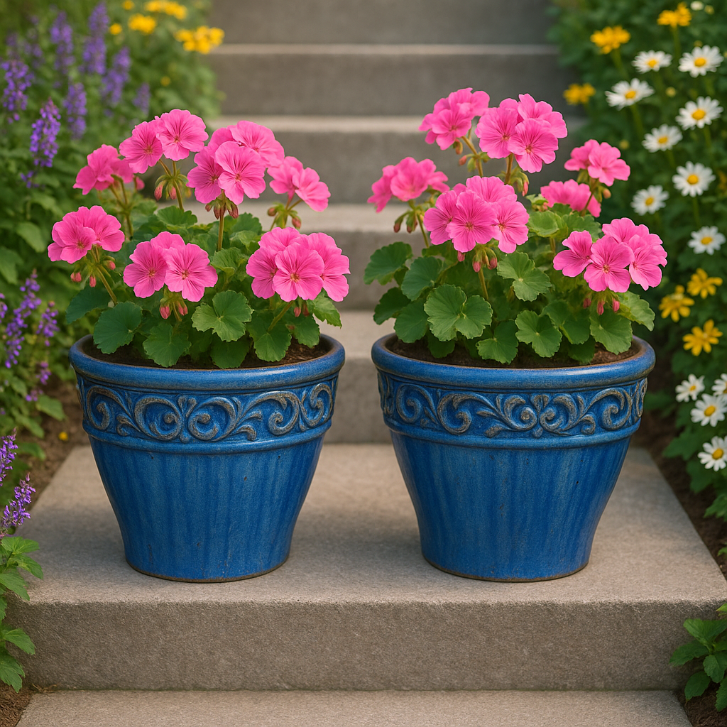 Blumentopf, Pflanzgefäß Cam Bordo blau 33x25cm - tucano-hamburg