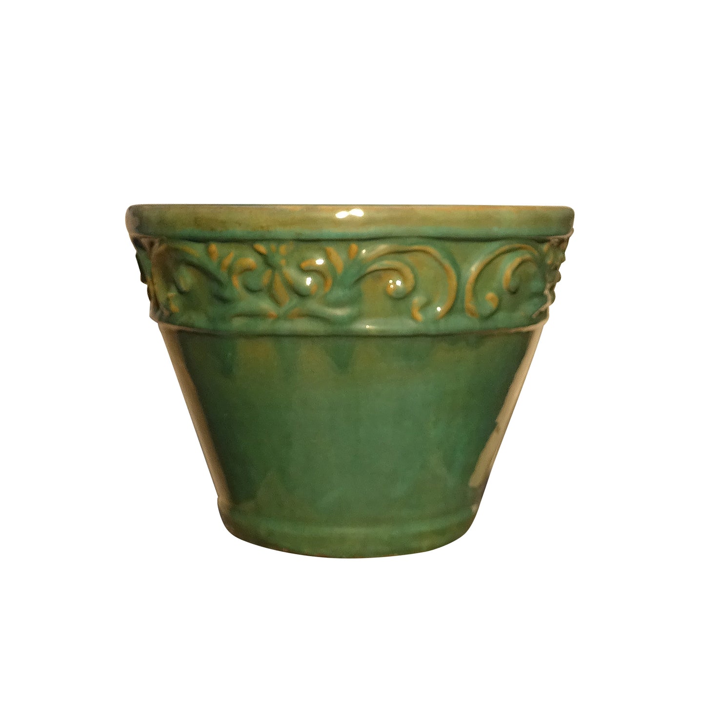 Blumentopf, Pflanzgefäß Cam Bordo jade, grün 33x25cm - tucano-hamburg