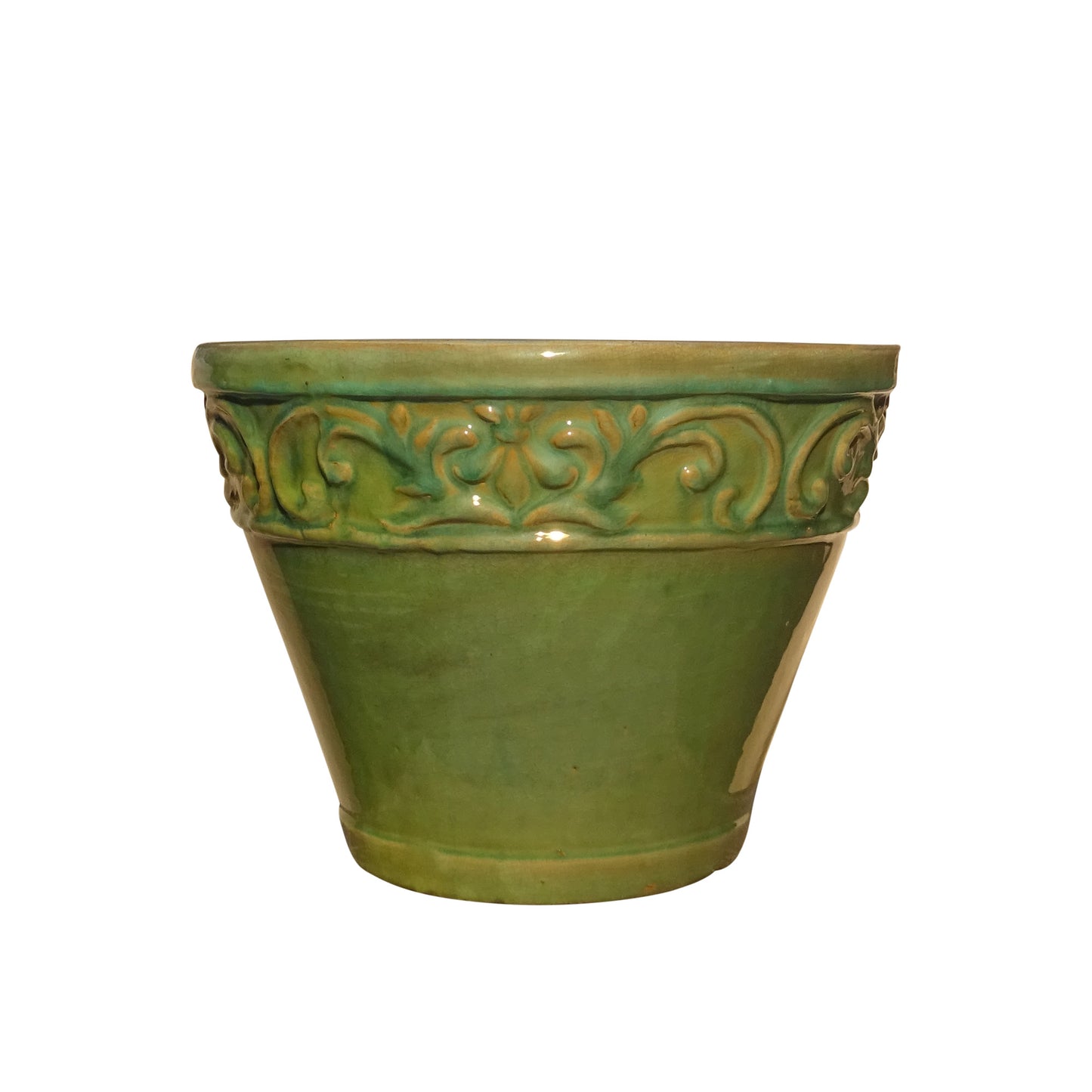 Blumentopf, Pflanzgefäß Cam Bordo jade, grün 33x25cm - tucano-hamburg