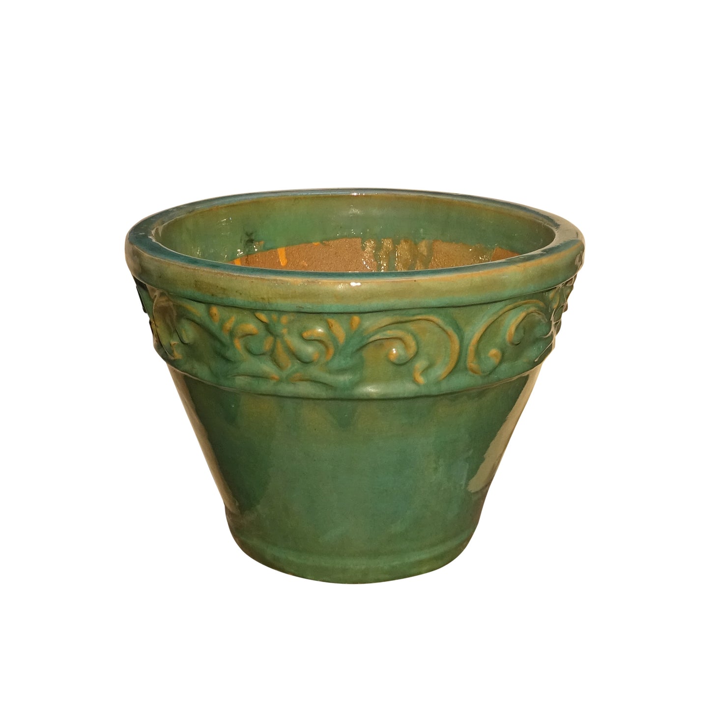 Blumentopf, Pflanzgefäß Cam Bordo jade, grün 33x25cm - tucano-hamburg