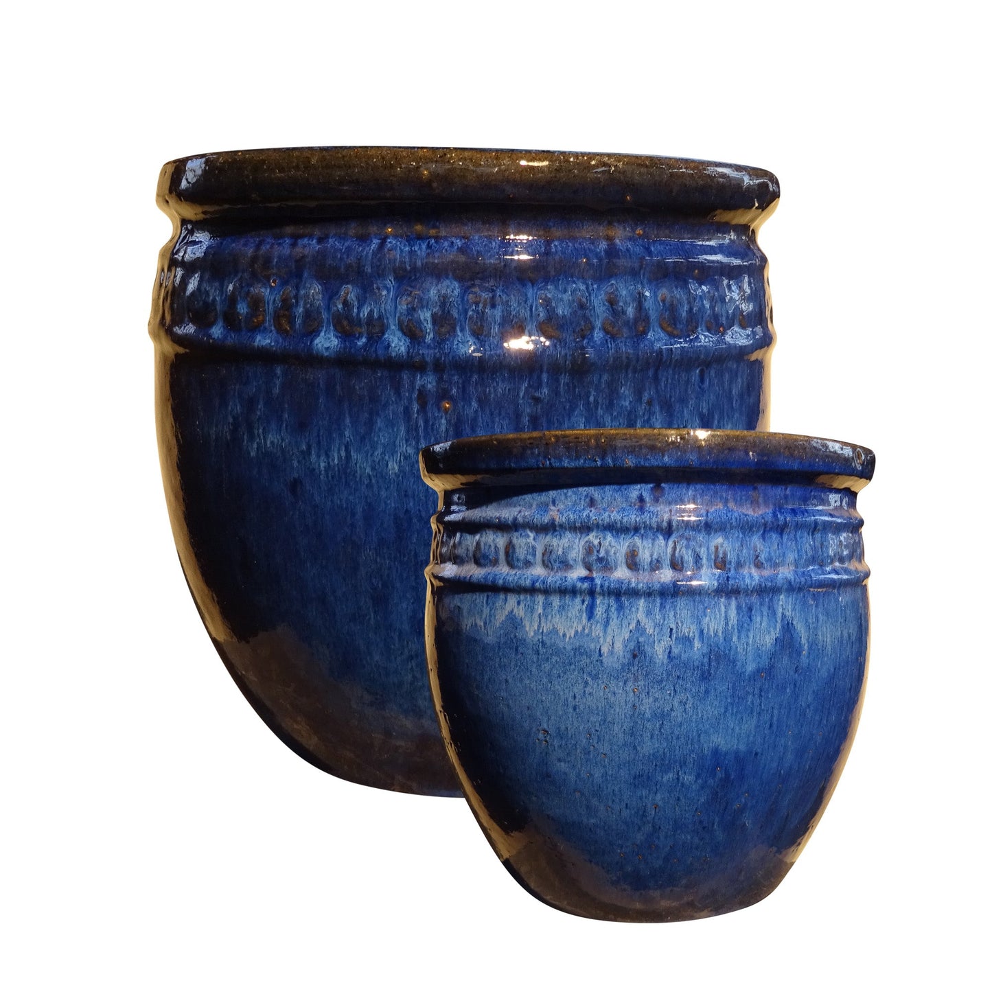 Blumentopf, Pflanzgefäß Coin blau 37x34cm - tucano-hamburg