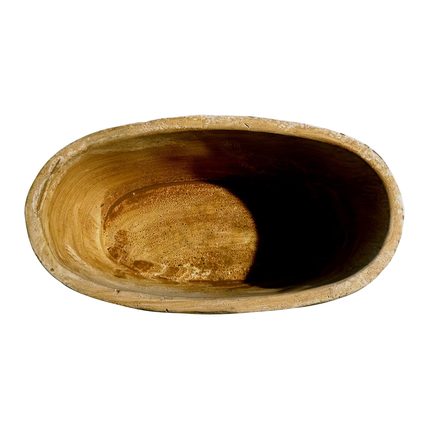 Blumentopf, Pflanzgefäß Malaga oval beige/braun 23x12x10cm (LxBXH) - tucano-hamburg