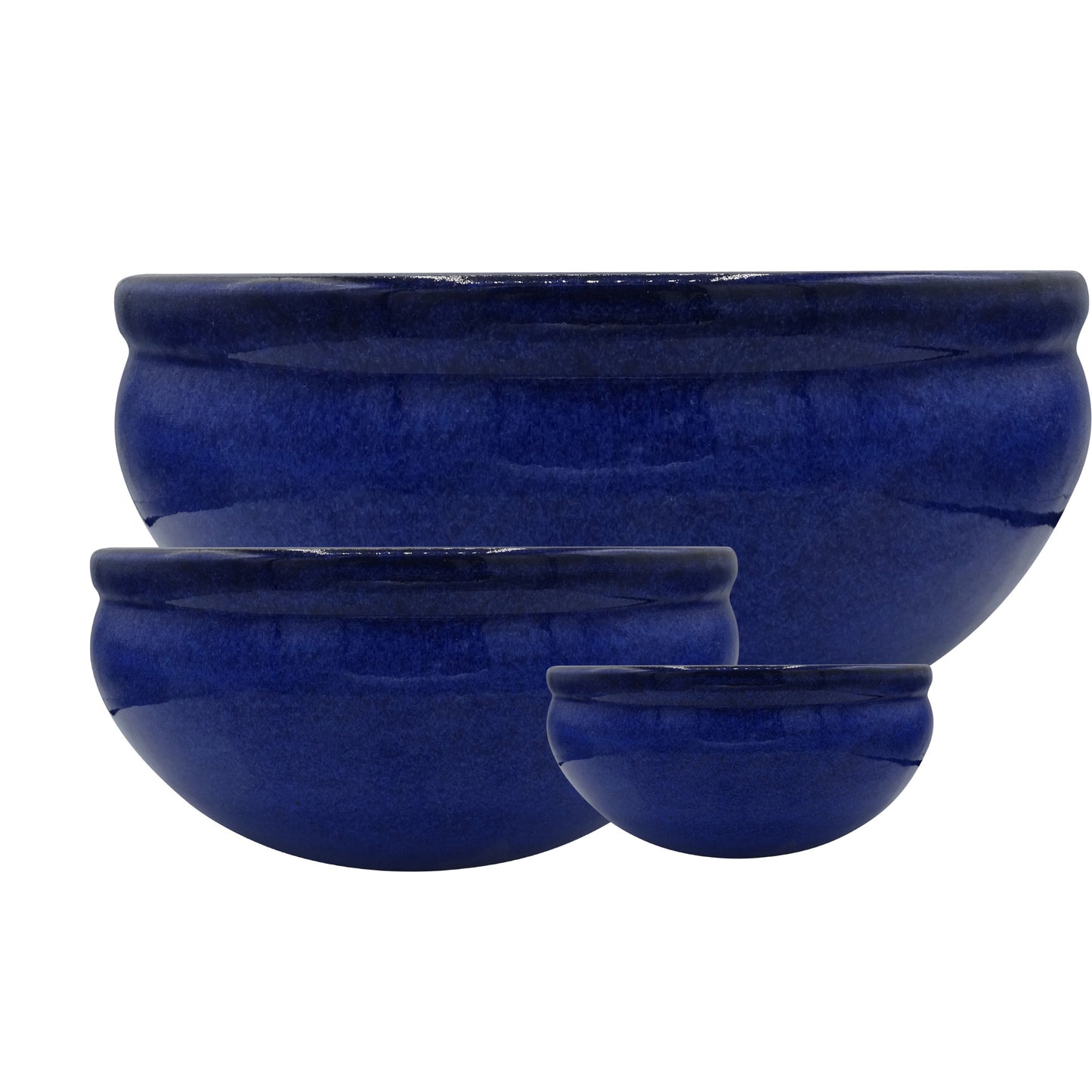 Blumentopf, Pflanzgefäß 3er Set Schale blau - tucano-hamburg