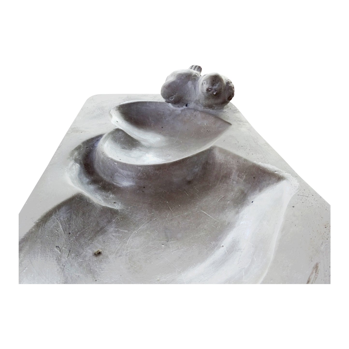 Vogelbad aus Leichtzement Modell Herzen - tucano-hamburg