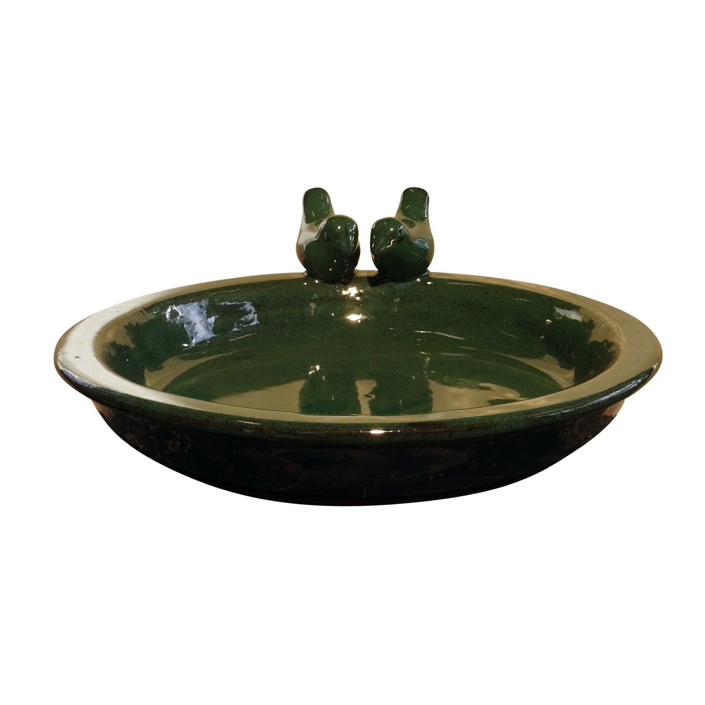 Vogelbad glasiert in grün - tucano-hamburg