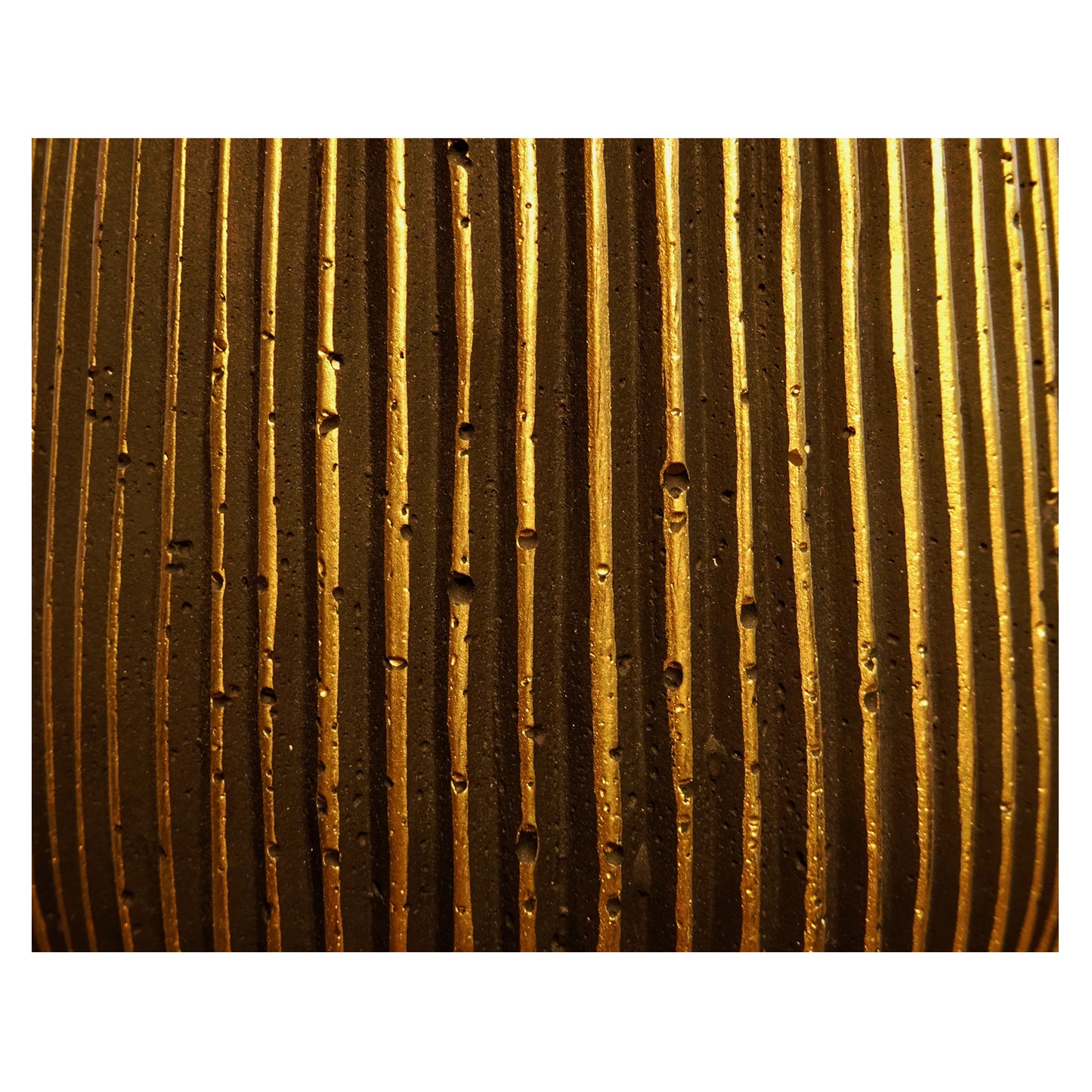 Blumentopf, Pflanzgefäß Valencia schwarz-gold 23x11x10cm (LxBxH) - tucano-hamburg