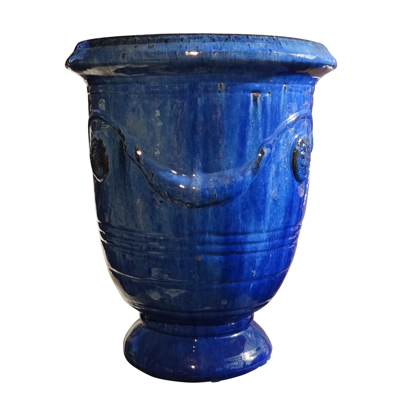 Blumentopf, Pflanzgefäß Anduze blau 35x42cm - tucano-hamburg