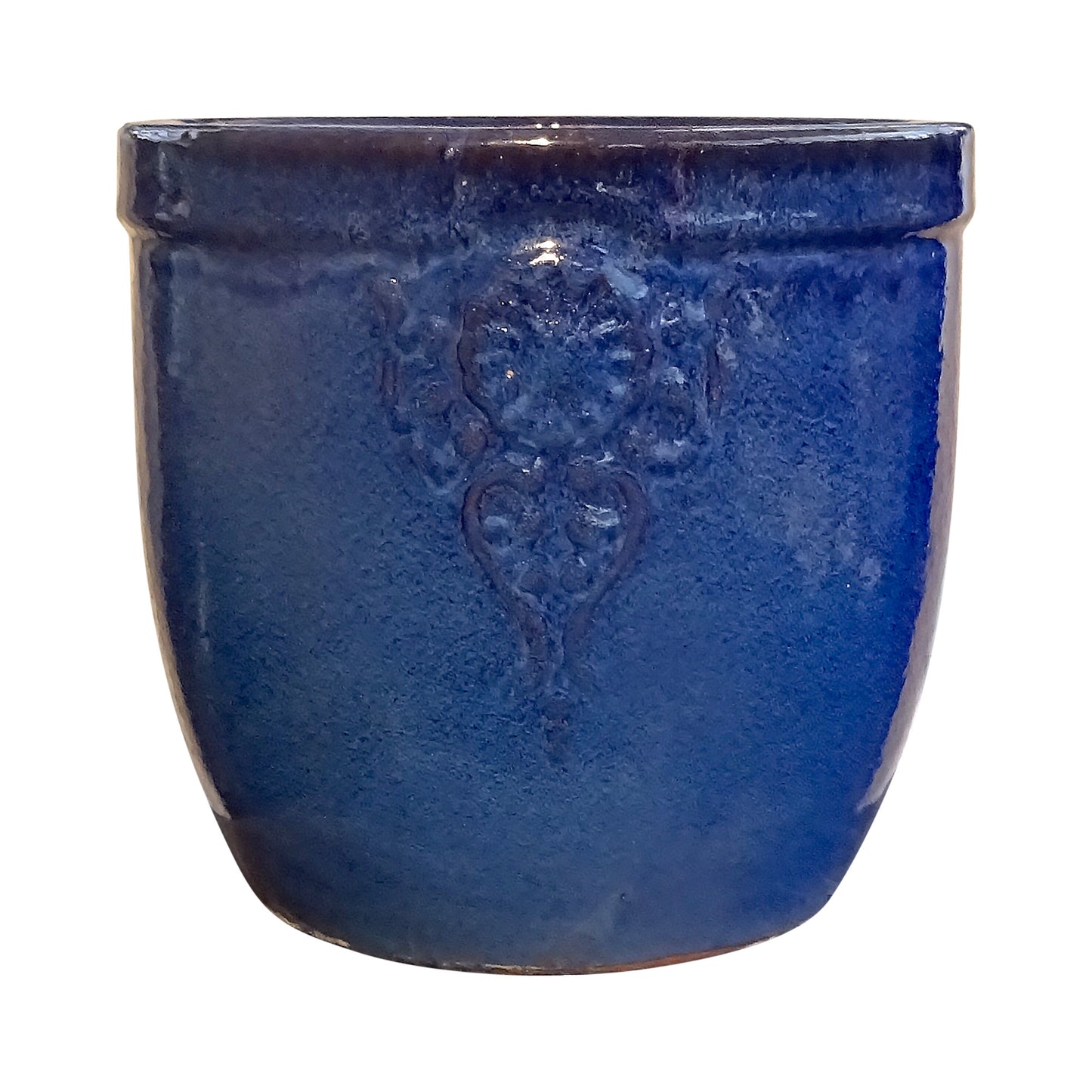 Blumentopf, Pflanzgefäß Blumenemblem blau 32x28cm - tucano-hamburg