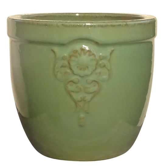 Blumentopf, Pflanzgefäß Blumenemblem jade 26x25cm - tucano-hamburg