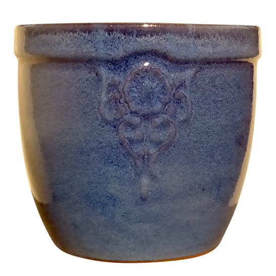 Blumentopf, Pflanzgefäß Blumenemblem blau 32x28cm - tucano-hamburg