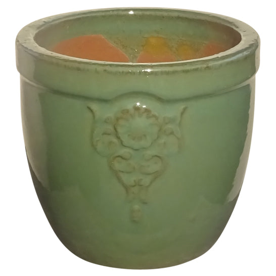 Blumentopf, Pflanzgefäß Blumenemblem jade 26x25cm - tucano-hamburg