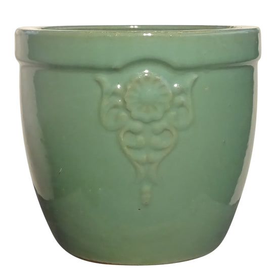 Blumentopf, Pflanzgefäß Blumenemblem jade 26x25cm - tucano-hamburg