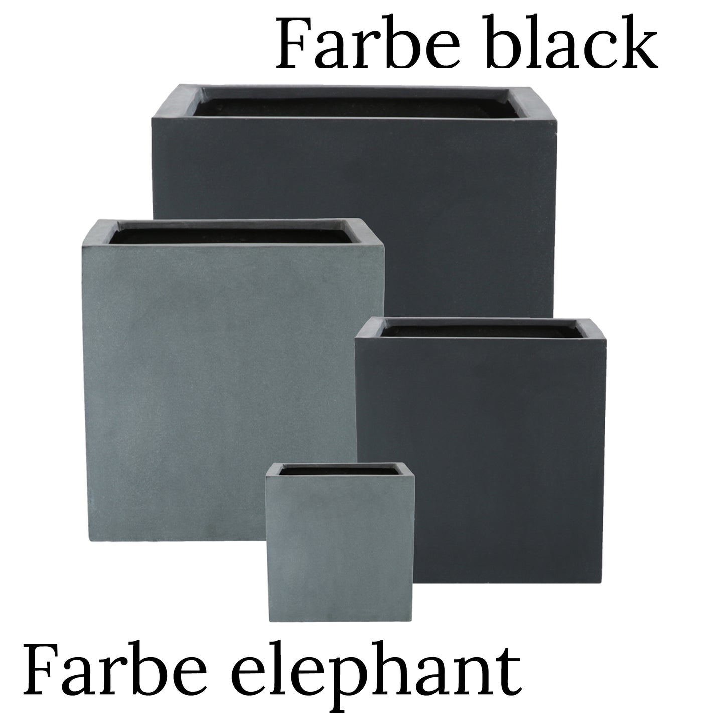 Blumentopf, Pflanzgefäß Fiberstone Cube elephant 60x60cm (Speditionsware) - tucano-hamburg
