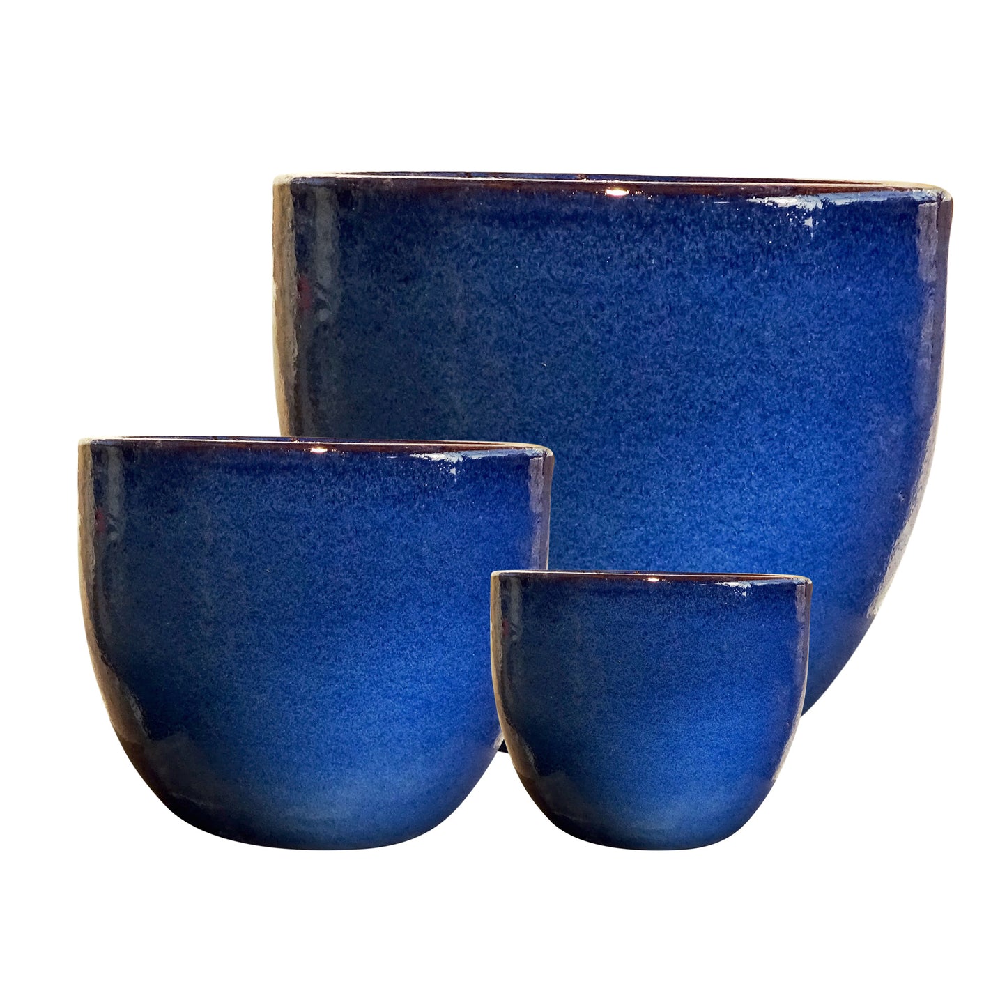 Blumentopf, Pflanzgefäß Eiertopf blau 23x19cm - tucano-hamburg