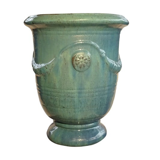 Blumentopf, Pflanzgefäß Anduze grün/blau 35x42cm