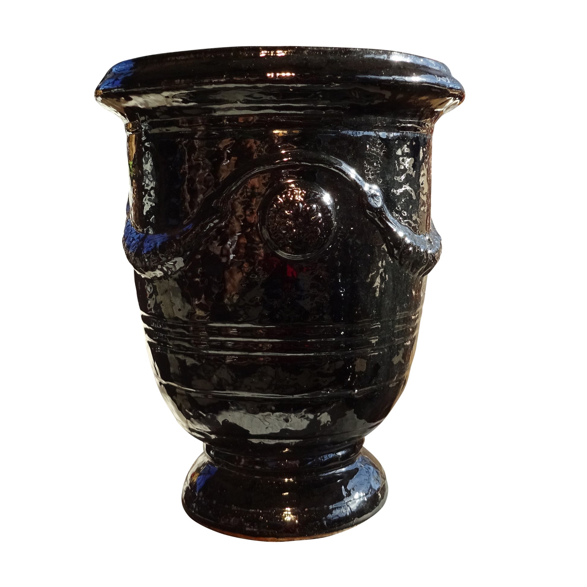 Blumentopf, Pflanzgefäß 2er Set Anduze schwarz 48x52cm (Speditionsartikel) - tucano-hamburg