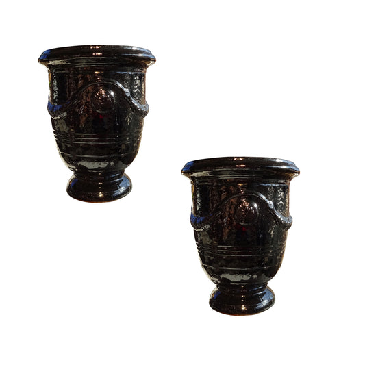 Blumentopf, Pflanzgefäß 2er Set Anduze schwarz 48x52cm (Speditionsartikel) - tucano-hamburg