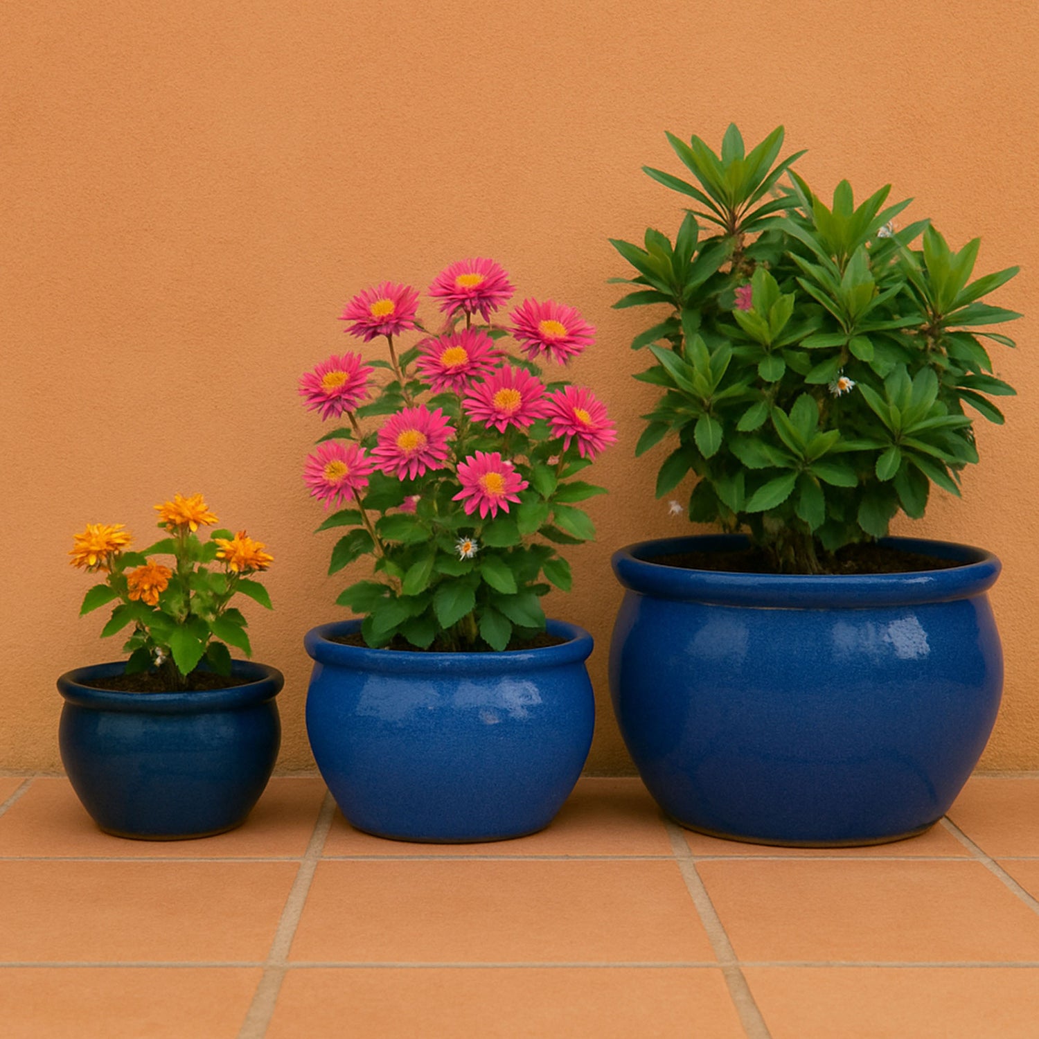 Blumentopf, Pflanzgefäß Bamboo blau 50x32cm - tucano-hamburg