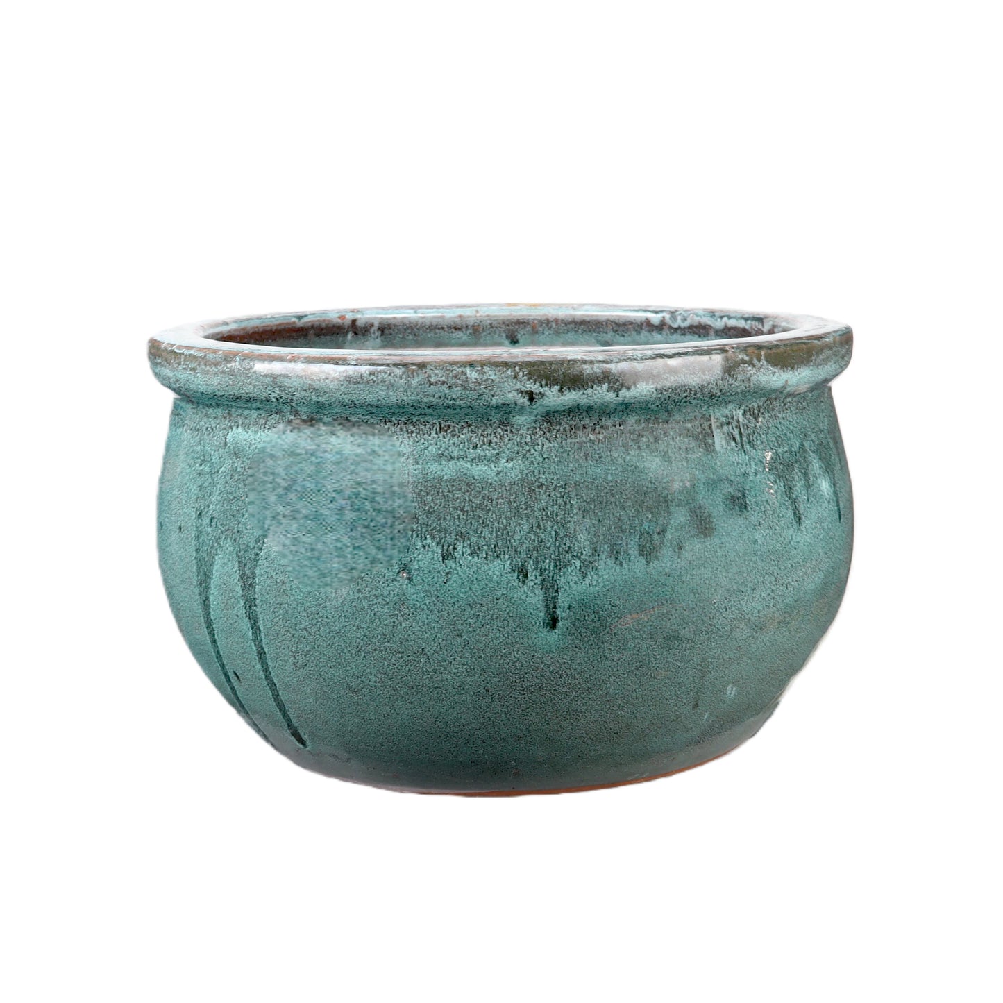 Blumentopf / Pflanzgefäß „Bamboo“ – Glasierter Steinguttopf Moosgrün 50x32 cm, frostfest & handgefertigt - tucano-hamburg