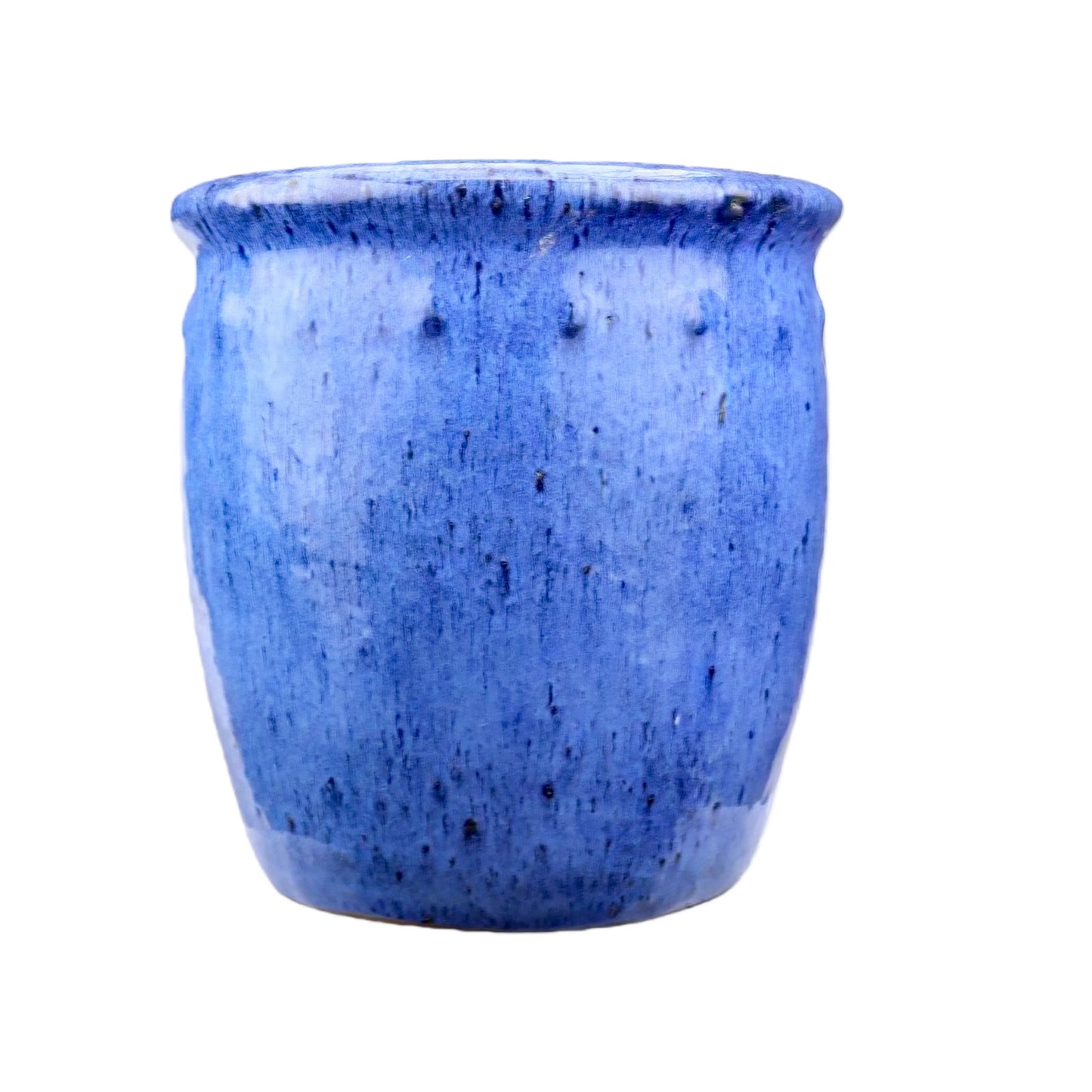 Blumentopf / Pflanzgefäß „Bordo“ – Glasierter Steinguttopf Blau 37x37 cm, frostfest & handgefertigt