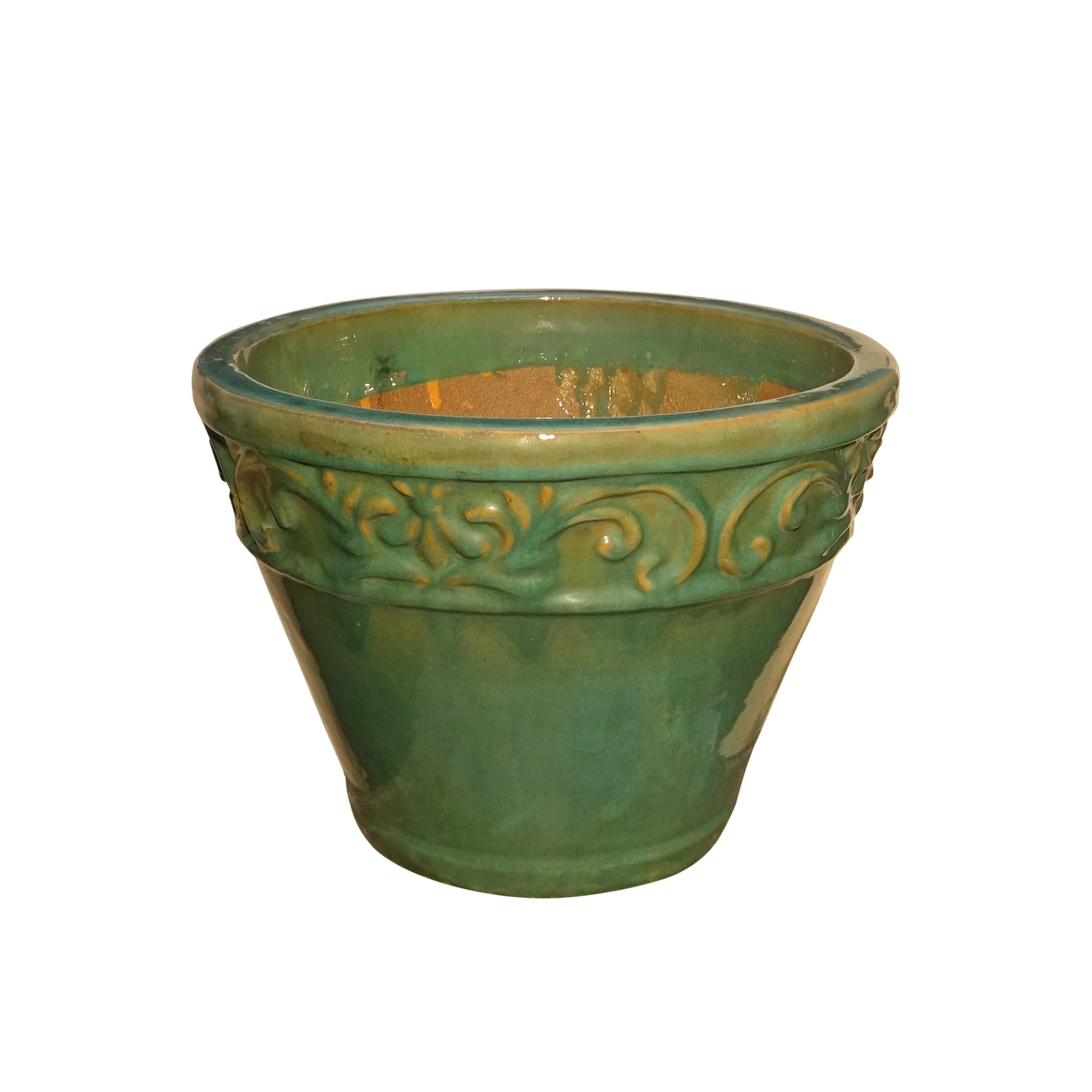 Blumentopf, Pflanzgefäß Cam Bordo jade, grün 33x25cm - tucano-hamburg
