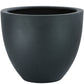 Fiberstone egg pot black 42x36cm