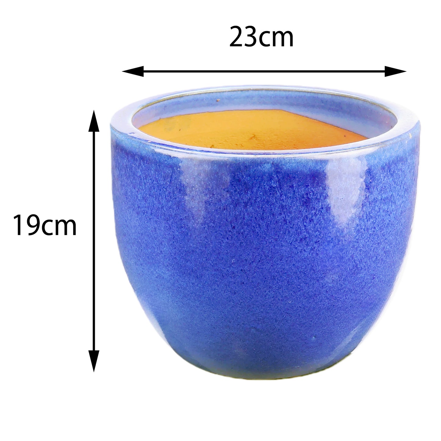 Egg pot blue 23x19cm