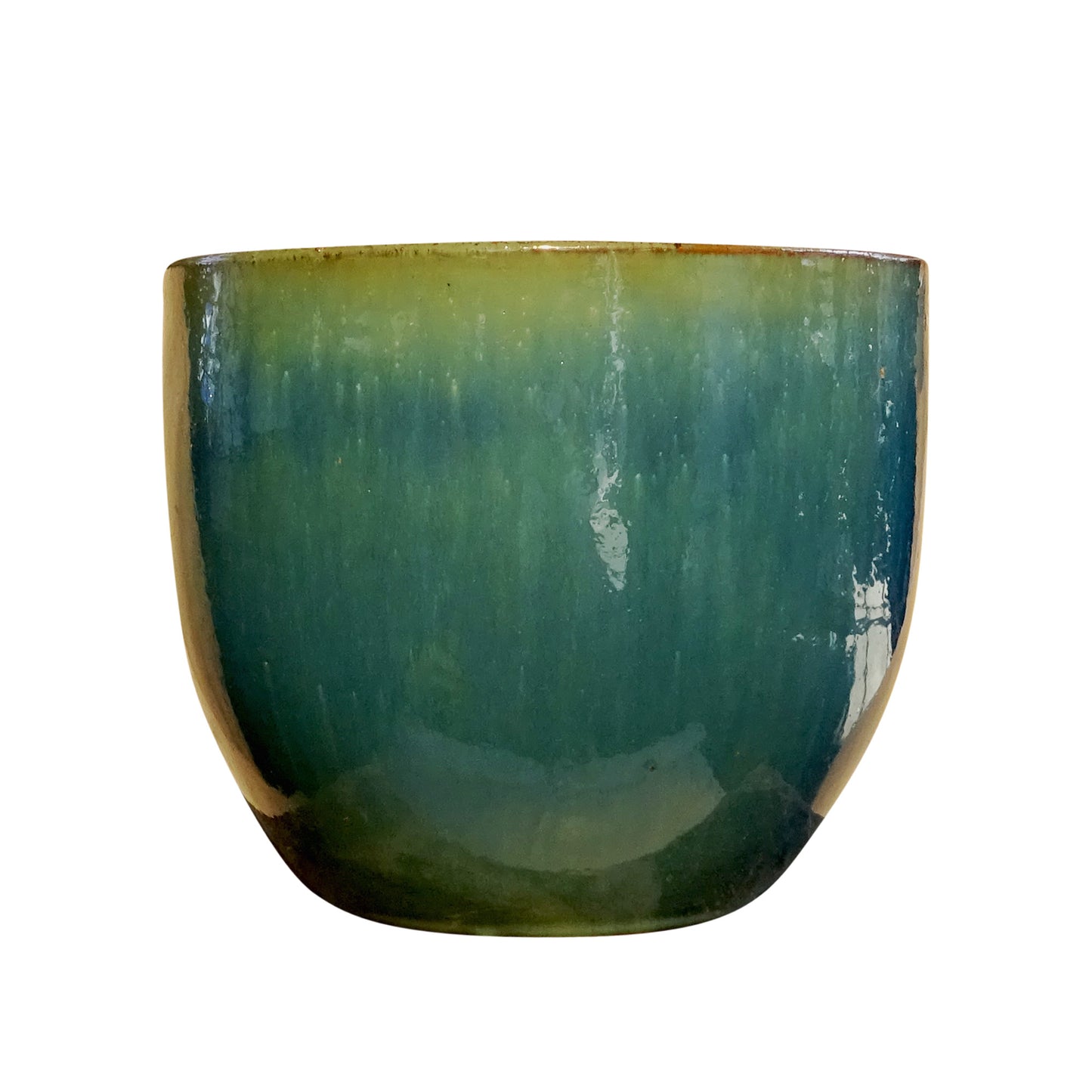 Egg pot jade, green/blue 30x25cm