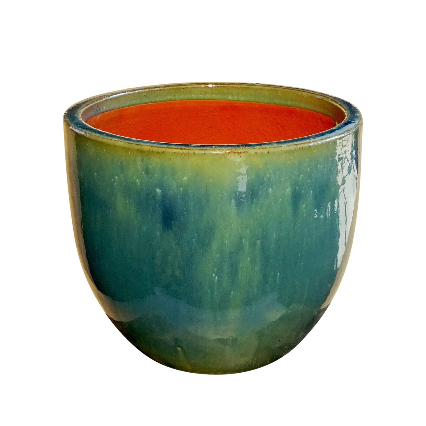 Egg pot jade, green/blue 35x28cm