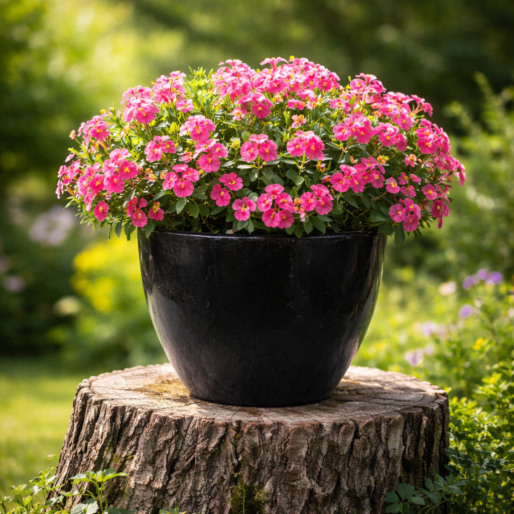 Blumentopf / Pflanzgefäß „Eiertopf“ – Glasierter Steinguttopf Schwarz 36x32 cm, frostfest & handgefertigt - tucano-hamburg