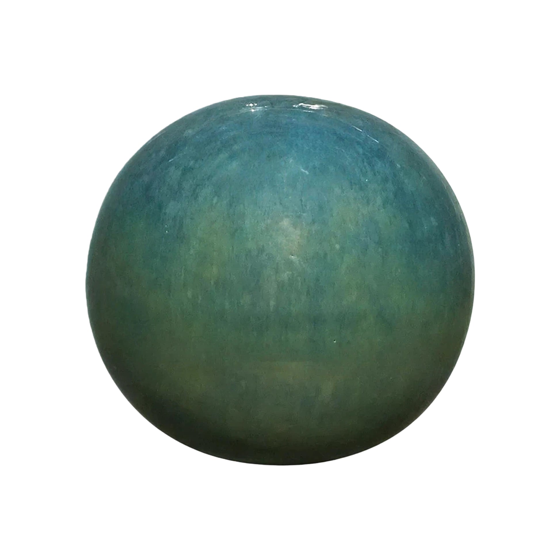 Gartenkugel grün/blau 16 cm – frostfeste Dekokugel aus Steinzeug, handgefertigt für Garten & Terrasse - tucano-hamburg