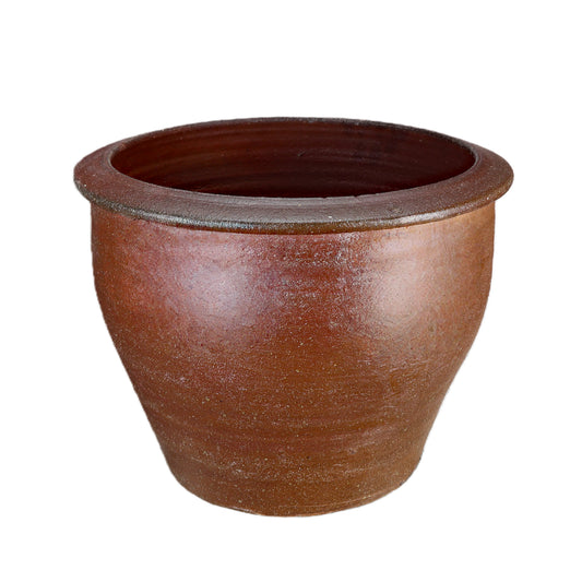Blumentopf / Pflanzgefäß „Lotus Braun“ – Steinguttopf 47x36 cm, frostfest & handgefertigt - tucano-hamburg
