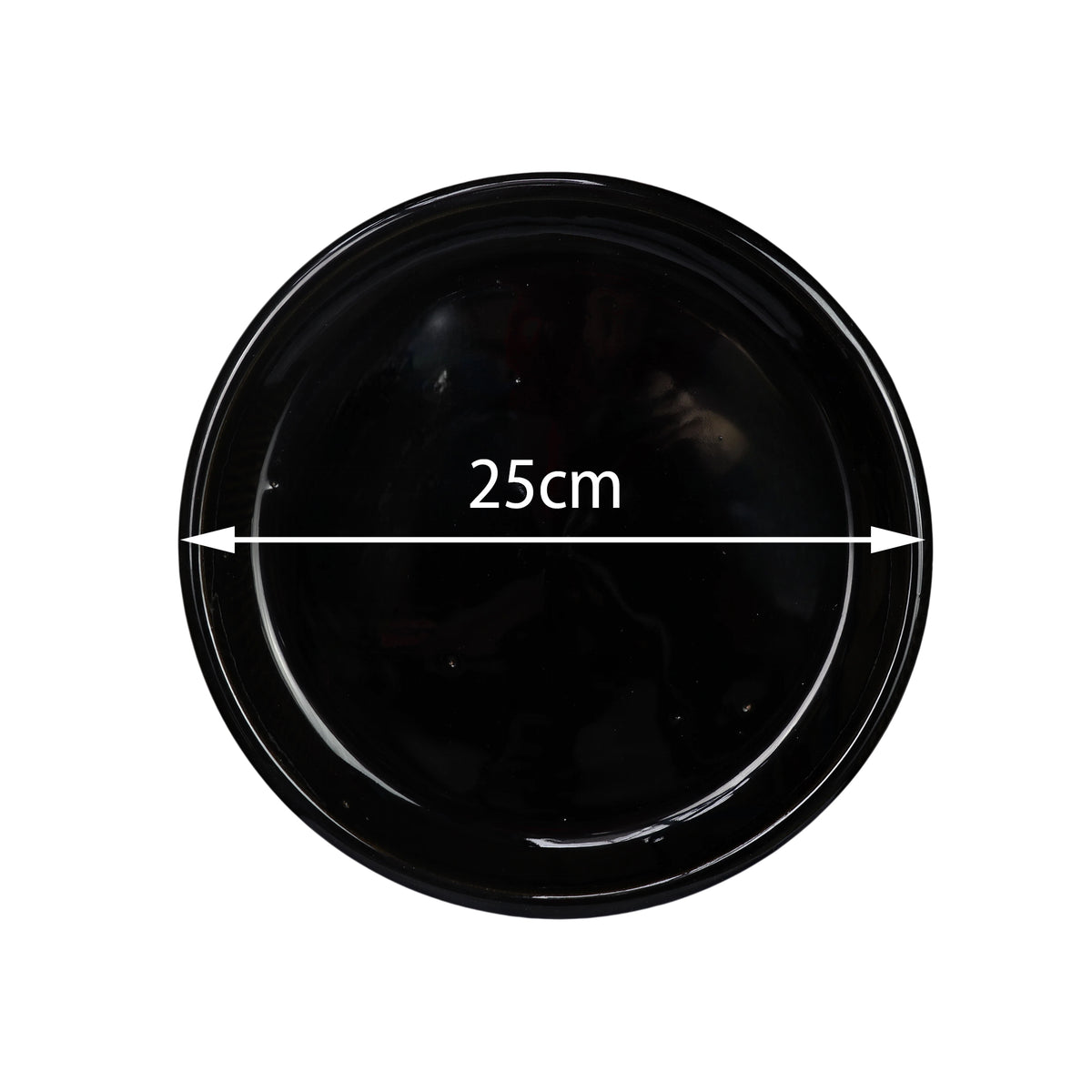 plate black 24cm