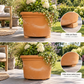 Foot terracotta small set of 10