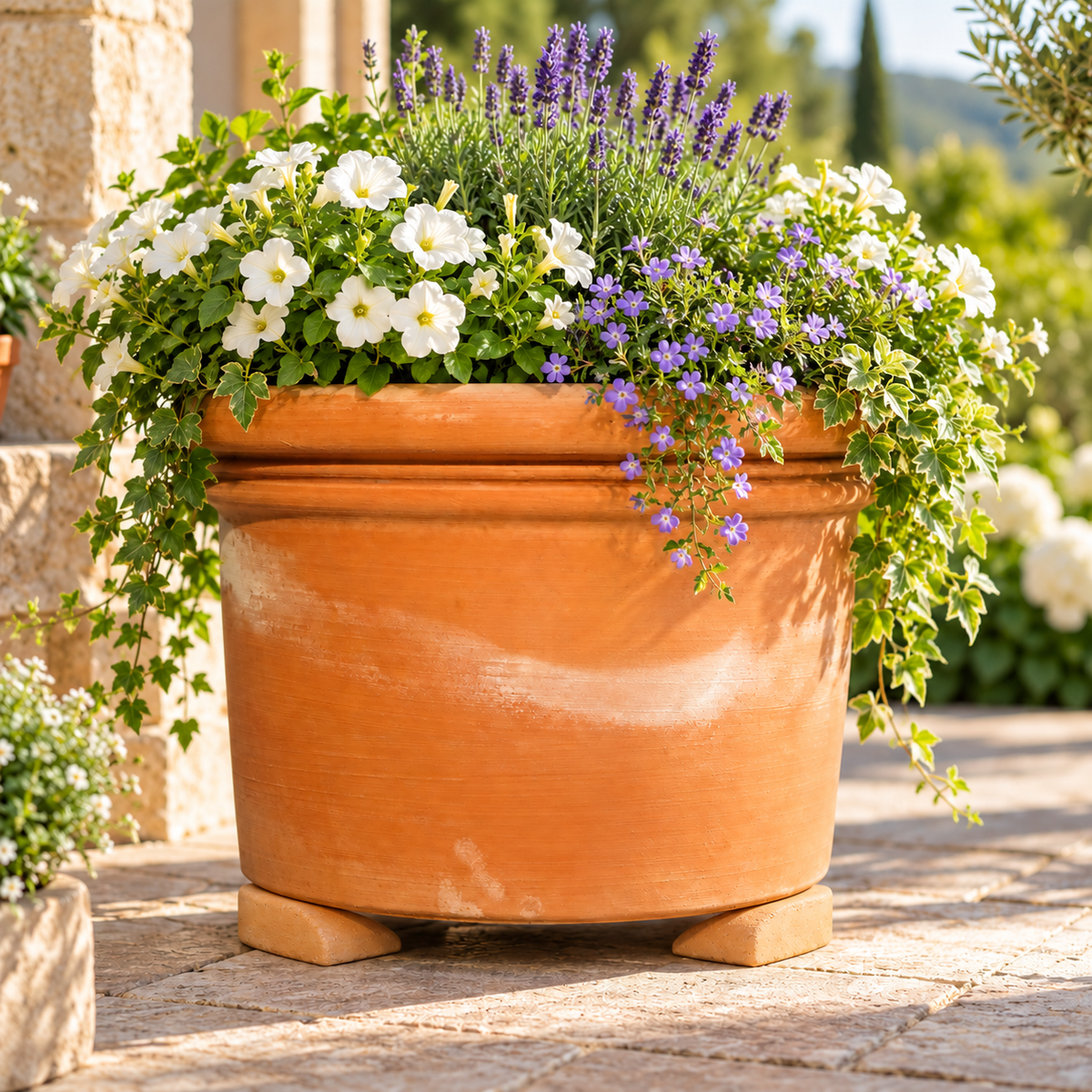 Foot terracotta large set of 10